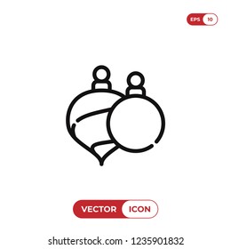 Decoration bauble vector icon