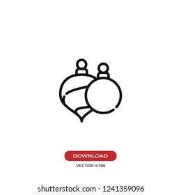 Decoration bauble vector icon