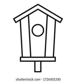 Decoration bird house icon. Outline decoration bird house vector icon for web design isolated on white background