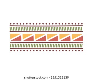 decoration border abstract african culture isolated