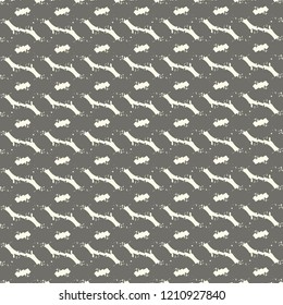 Decoration with braided cord. Knit fabric detail. Monochrome pattern. Tile. Vector illustration.