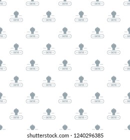 Decoration cactus pattern vector seamless repeat for any web design