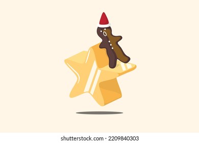 Decoration Cake Christmas Cheese Star and Chocolate Cookie