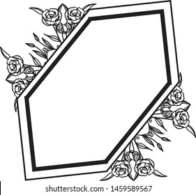 Decoration of card with feature elegant, various floral frame. Vector