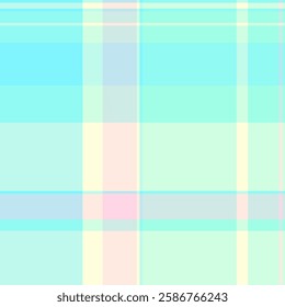 Decoration check seamless texture, print tartan textile fabric. Style background vector pattern plaid in light and teal colors palette.