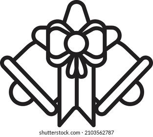decoration of chrismast, editable stroke.