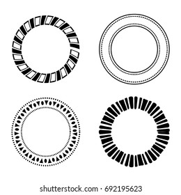 Decoration Circle Frame Stock Vector (Royalty Free) 692195623