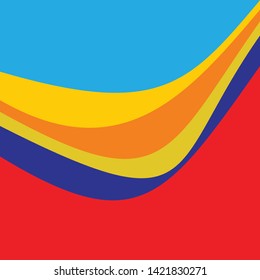 Decoration of colorful abstract wave patterns