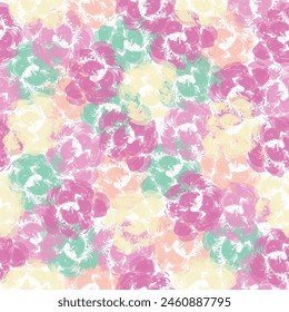  Decoration colorful vintage with wavy lines ornament elements.  Abstract intricate flower design. 