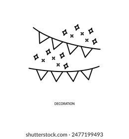 decoration concept line icon. Simple element illustration. decoration concept outline symbol design.