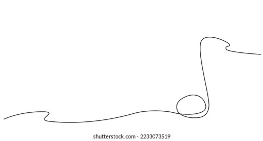 Decoración línea continua de la nota de dibujo a mano para concierto, libro de fotos, invitaciones. Diseño minimalista de ilustración de material vectorial aislado en fondo blanco. Línea simple de trazo editable. EPS10