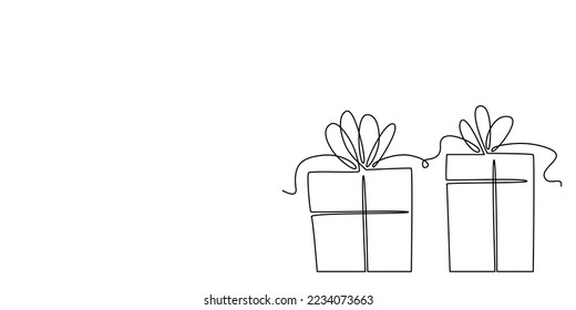 Decoration continuous line hand drawing element for wedding photo book, invitations. Vector stock illustration minimalism design isolated on white background. Editable stroke single line. EPS10
