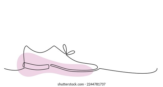 Decoration continuous line hand drawing shoes element for wedding photo book  invitations  Vector stock illustration minimalism design isolated white background  Editable stroke single line  EPS10
