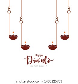 decoration diwali celebration day isolated on white background