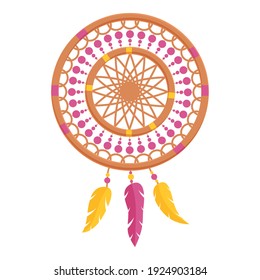 Decoration dream catcher icon. Cartoon of decoration dream catcher vector icon for web design isolated on white background