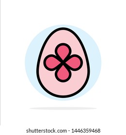 Decoration, Easter, Easter Egg, Egg Abstract Circle Background Flat color Icon