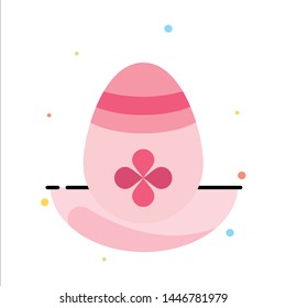 Decoration, Easter, Easter Egg, Egg Abstract Flat Color Icon Template