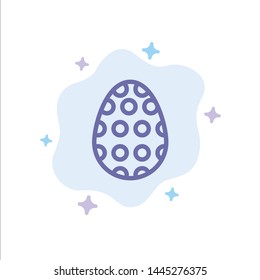 Decoration, Easter, Easter Egg, Egg Blue Icon on Abstract Cloud Background