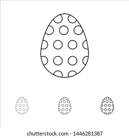 Decoration, Easter, Easter Egg, Egg Bold and thin black line icon set