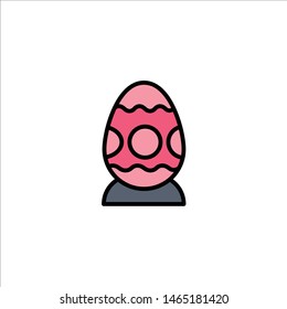 Decoration, Easter, Easter Egg, Egg Business Logo Template. Flat Color. Vector Icon Template background
