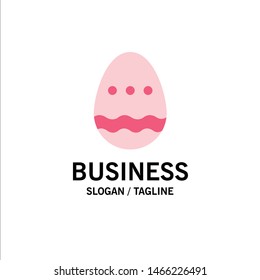 Decoration, Easter, Easter Egg, Egg Business Logo Template. Flat Color. Vector Icon Template background