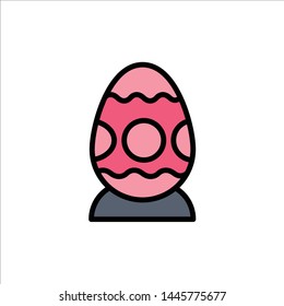 Decoration, Easter, Easter Egg, Egg  Flat Color Icon. Vector icon banner Template