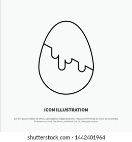Decoration, Easter, Easter Egg, Egg Line Icon Vector