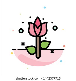 Decoration, Easter, Flower, Plant Abstract Flat Color Icon Template