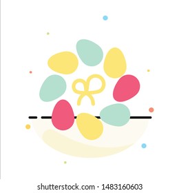 Decoration, Easter, Flower, Plant Abstract Flat Color Icon Template