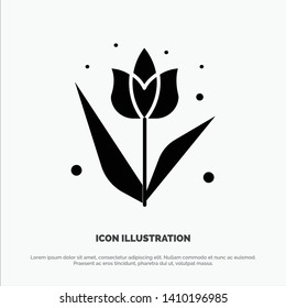 Decoration, Easter, Flower, Plant solid Glyph Icon vector