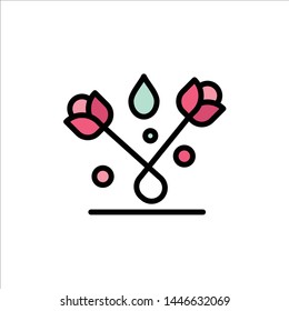 Decoration, Easter, Plant, Tulip  Flat Color Icon. Vector icon banner Template