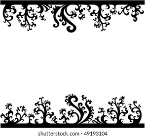  Decoration element. Vector floral design