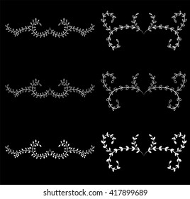 Decoration elements for design invitation, wedding, valentines day, greeting cards.