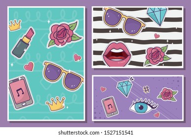 vector icons set stickers different colors stock vector royalty free 503476780 shutterstock