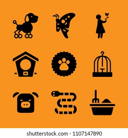 decoration, female, cleanliness and illustration icon set. Vector illustration for web and design.