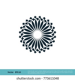 Decoration Flower Icon Vector Logo Template Illustration Design. Vector EPS 10.