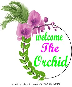 decoration in the form of beautiful orchids