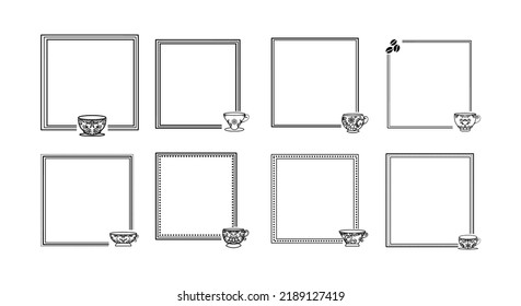 Decoration Frame with cup Floral Element 