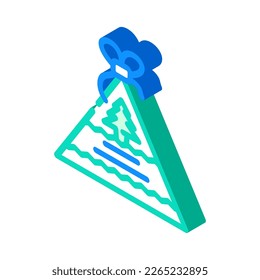 Dekorationsgeschenkbox isometrische Symbol Vektorgrafik. Geschenkbox-Schild. einzelne Symbolillustration