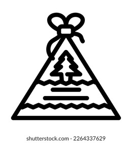 decoration gift box line icon vector. decoration gift box sign. isolated contour symbol black illustration