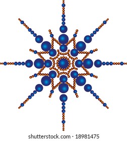 Decoration from glass beads