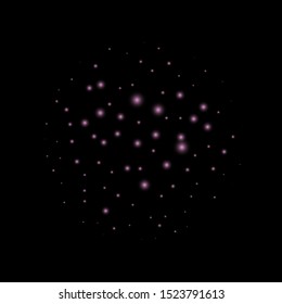 Decoration glitter. Falling vector dust. Glamour diamond confetti. Glow.