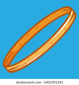 ilustración vectorial de anillo oro de decoración
