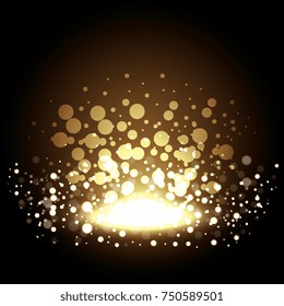 decoration with golden lights