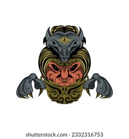 DECORATION GRAPHIC WARRIOR TRADITIONAL CHARACTER