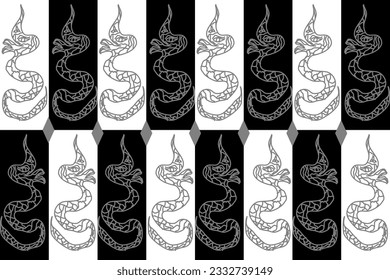 The decoration of grey line stroke on black and white background,fashion art design