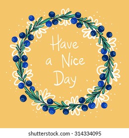 Decoration Have A Nice Day Blueberry 