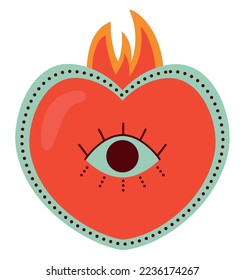 imagen de corazón decorativa con ojo