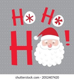 Decoration Ho ho ho letter on red background