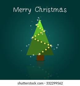 Decoration holiday christmas tree vector 